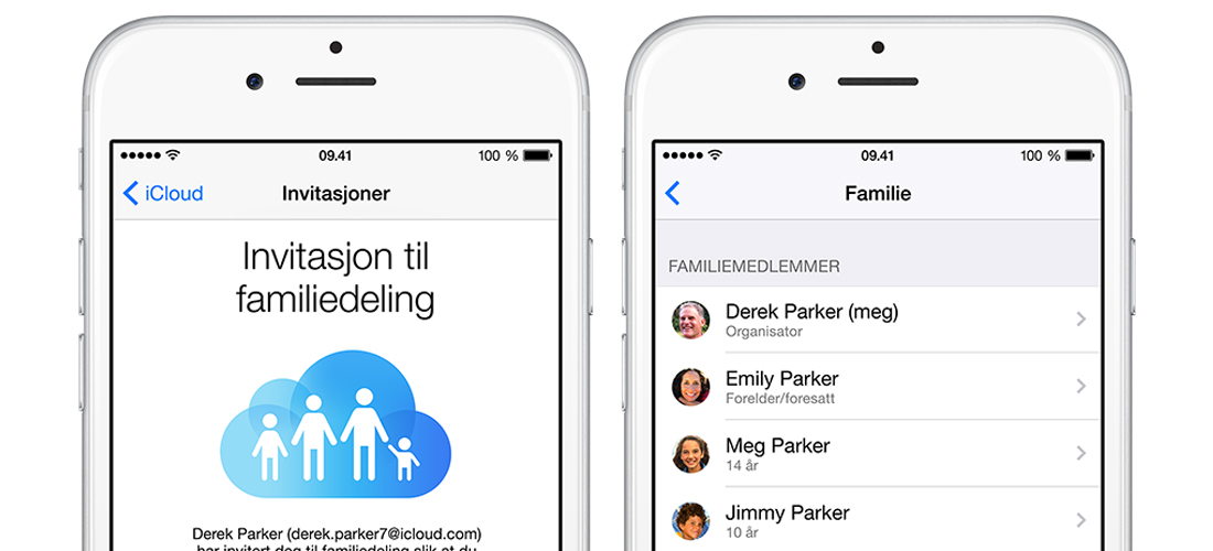 Familiedeling i iOS