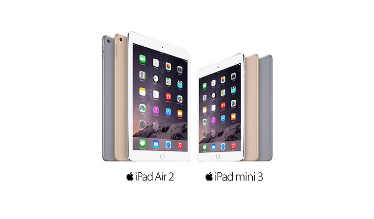  iPad Air 2 og iPad Mini 3
