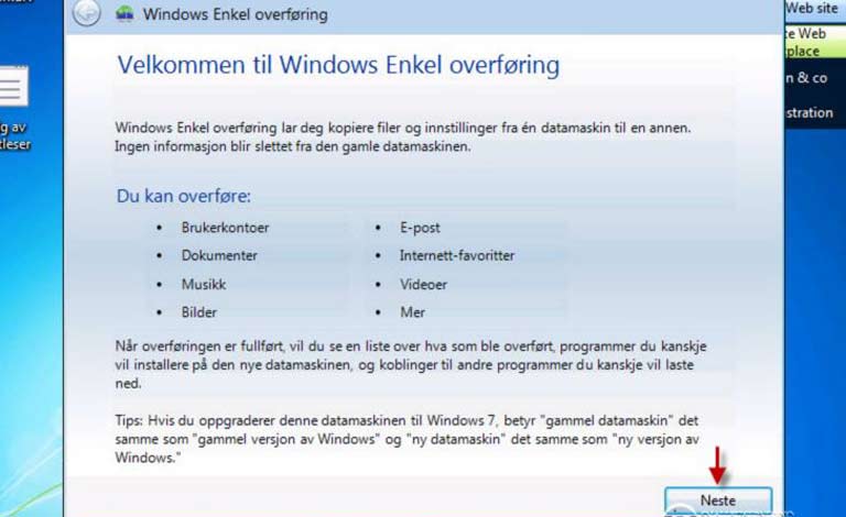 Windows Enkel overføring