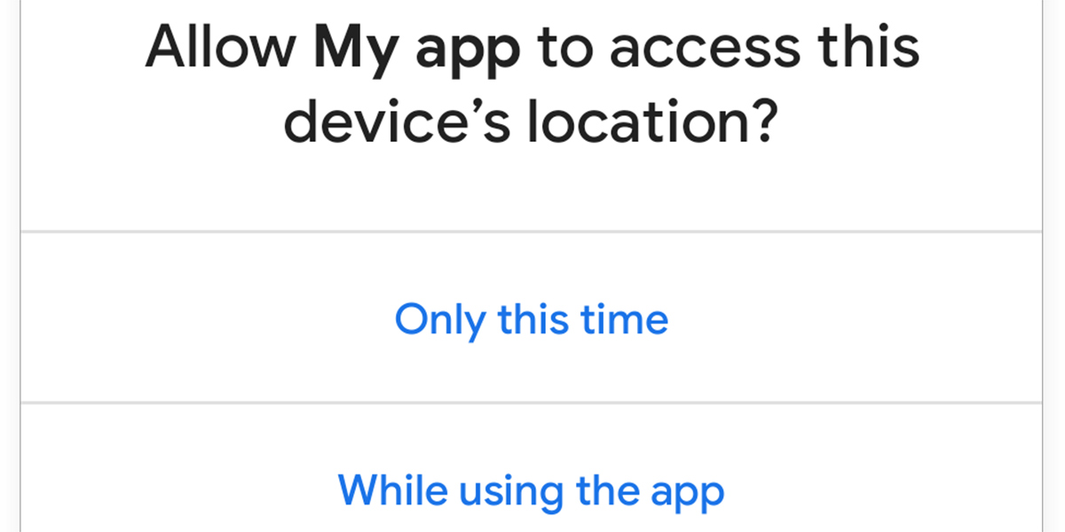 I Android 11 kan du velge å gi en app midlertidig tilgang til posisjonen din.