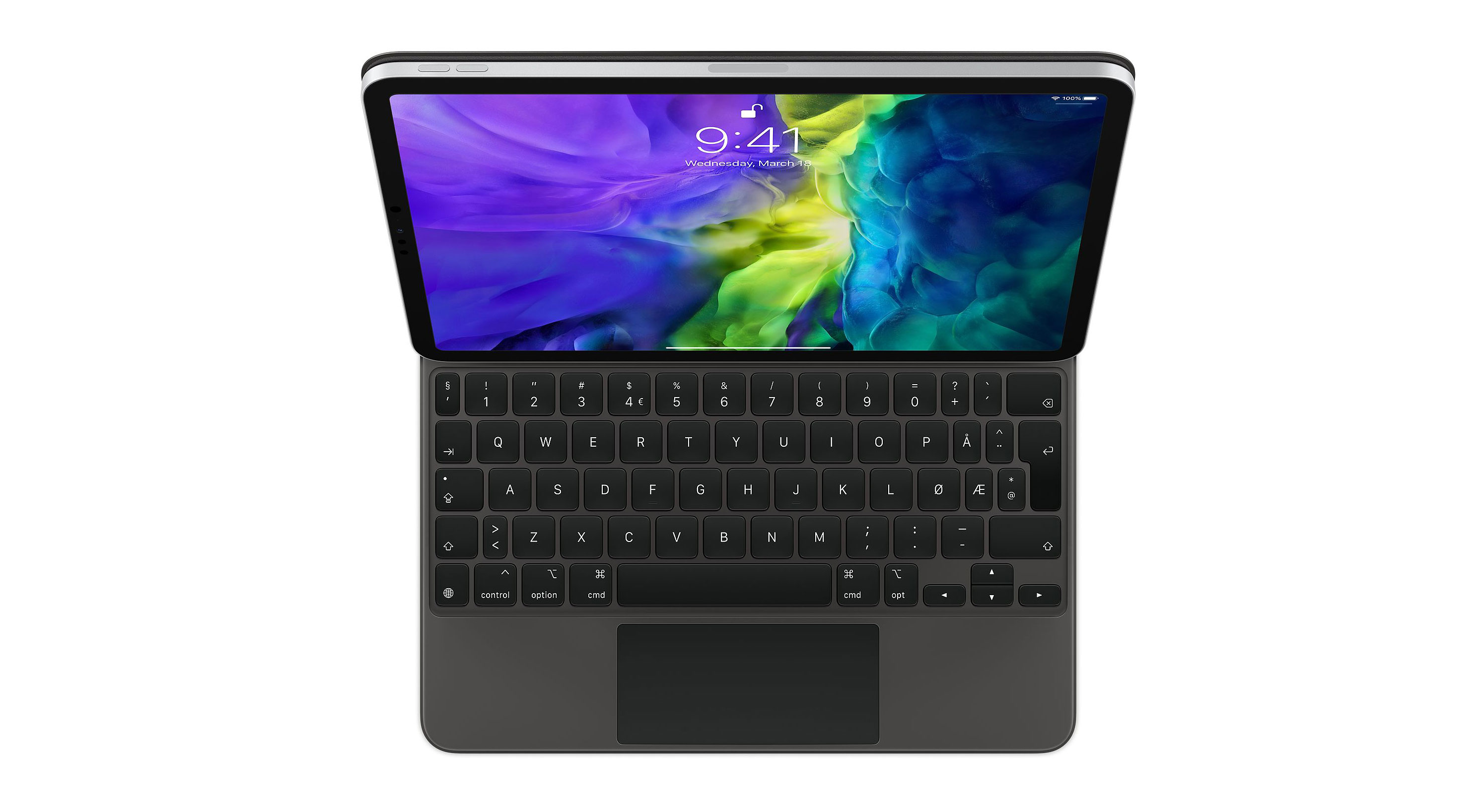 Med det nye «magiske» tastatur-tilbehøret til iPad Pro er det etterhvert lite som skiller nettbrettet fra en laptop – takket være den nye støtten for mus og styreflate. Foto: Apple