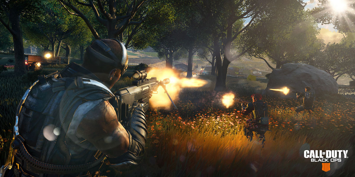 Battle royale-modusen i Call of Duty: Black Ops 4 har en mer virkelighetsnær fremtoning enn andre spill i sjangeren. (Bilde: Activision)