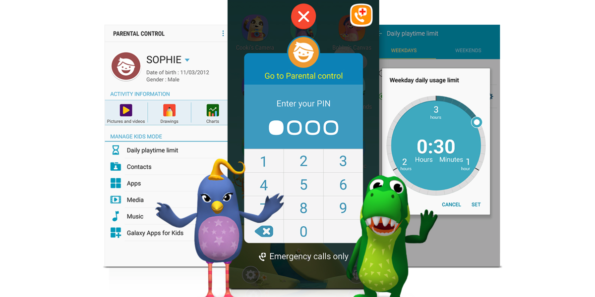 Samsung-appen Kids Mode gir foreldre kontroll over barnas mobil- og nettbruk.