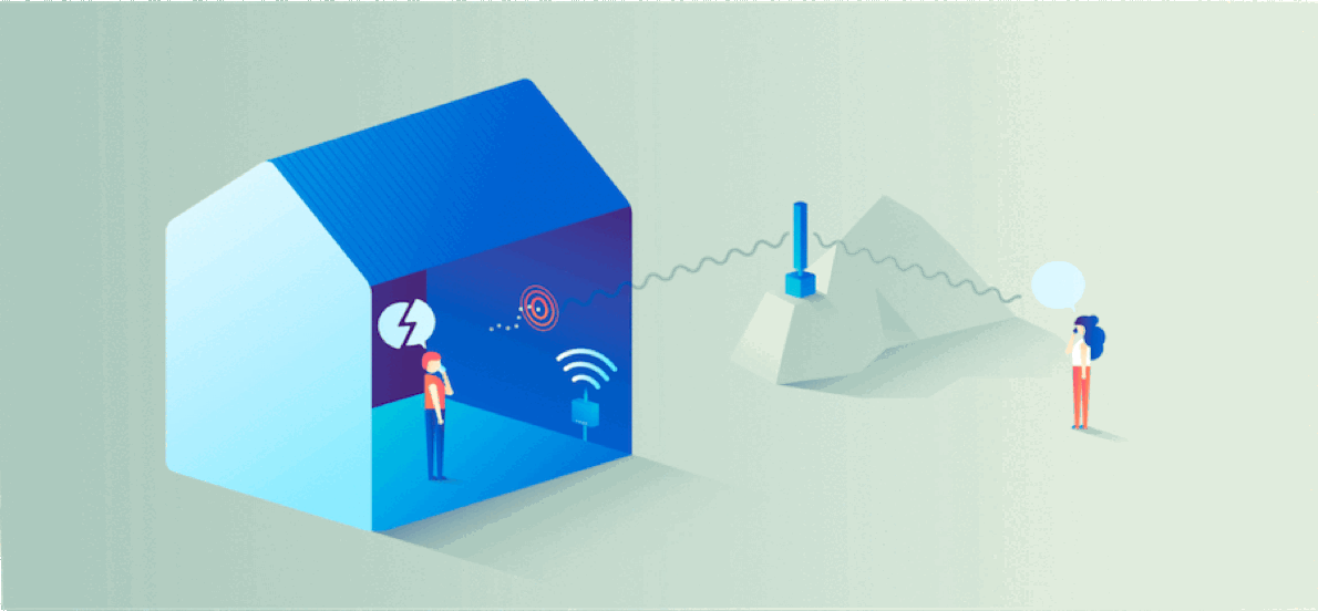Når du ringer med WiFi Tale sendes lydinformasjon som datapakker over det trådløse nettverket ditt.