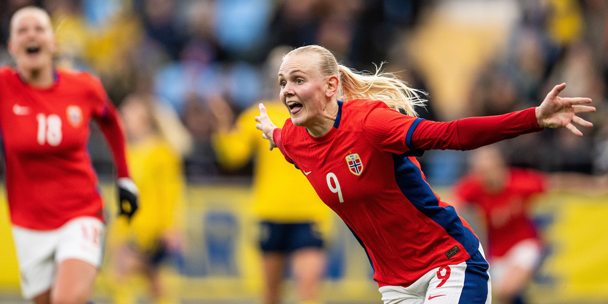 Karina Sævik scoret mot Sverige i siste treningskamp før fotball-VM 2023