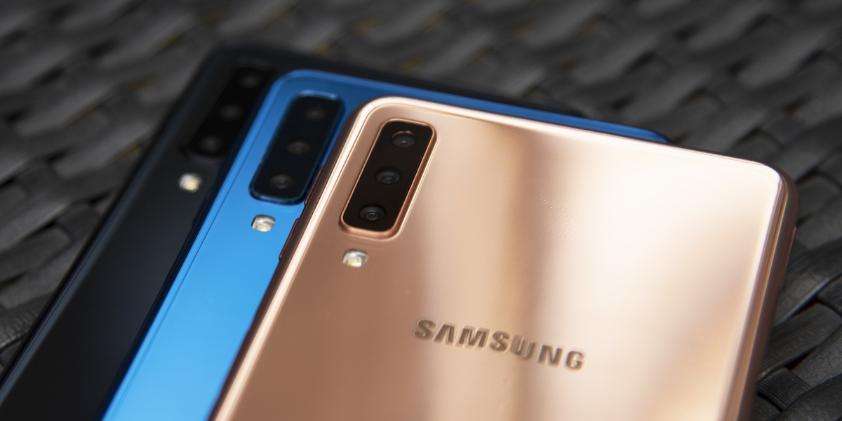 Galaxy A7 er første Samsung-mobil med et trippelkamera på baksiden.