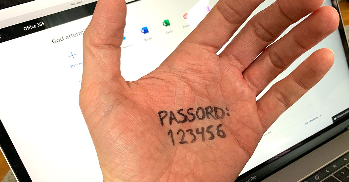 Bruk en passordapp for å huske passord.