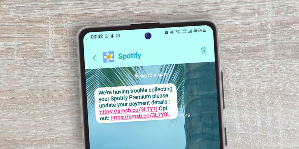 Spotify-svindel på SMS