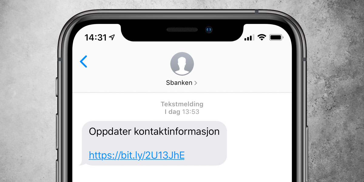 Falsk SMS fra Sbanken