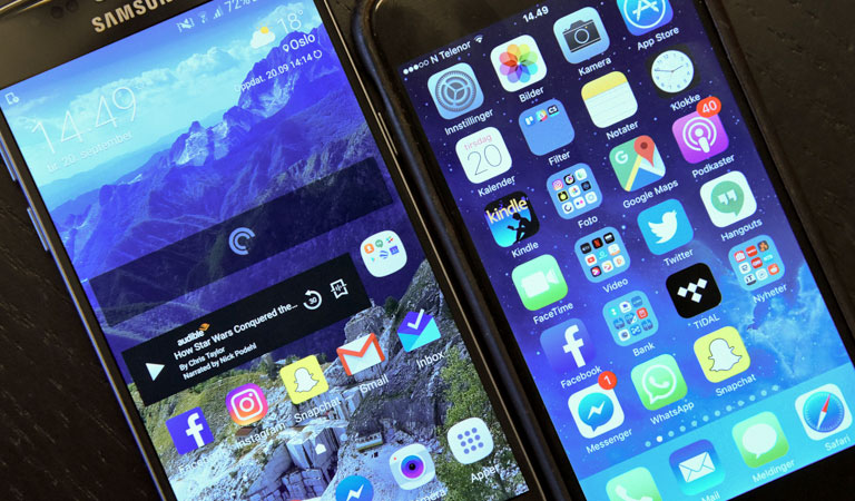 Sortér S7-appene i iPhone-stil