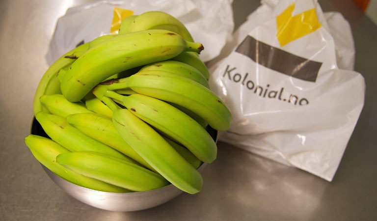 Grønne bananer fra Kolonial.no