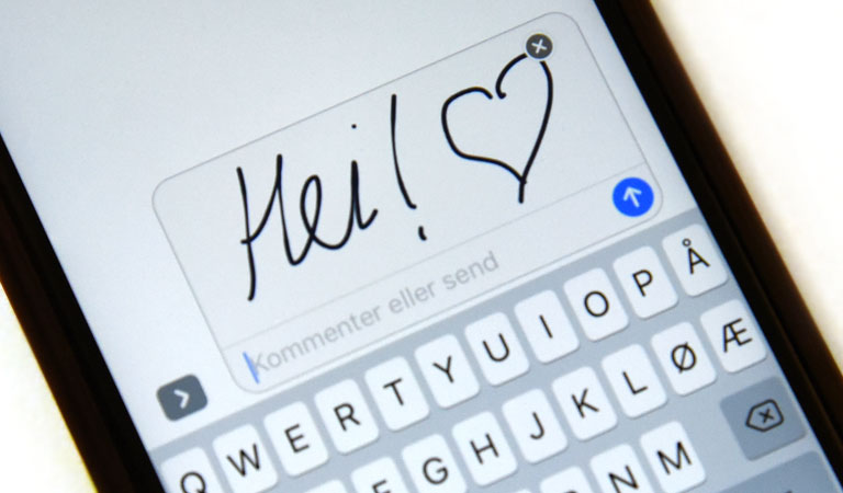 Slik sender du meldinger med håndskrift på iPhone