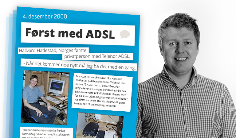 Først i Norge med ADSL