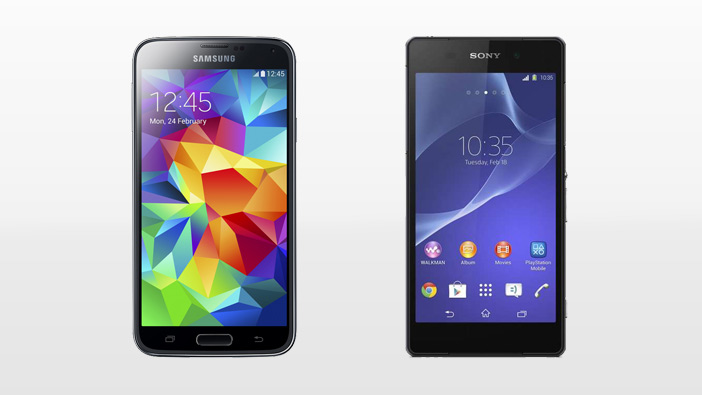 Reserver Sony Xperia Z2 og Samsung Galaxy S5 