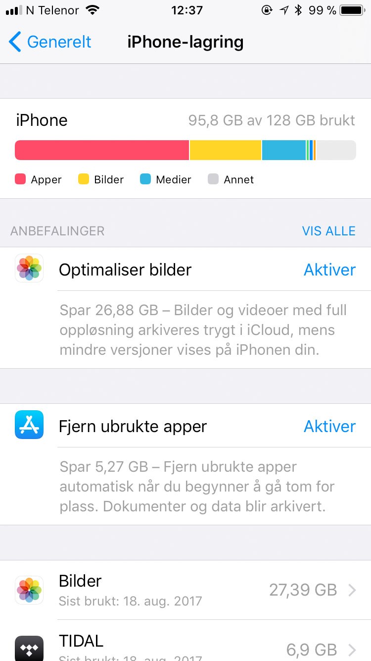 Sletting av apper kan skje automatisk i iOS 11