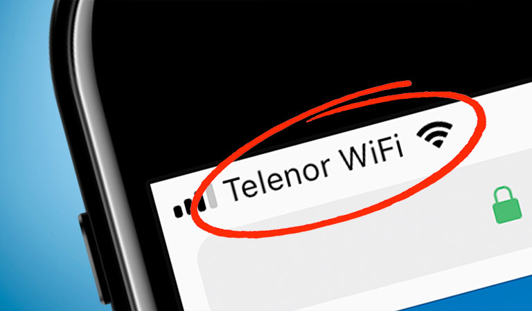 Dette betyr Telenor WiFi-symbolet